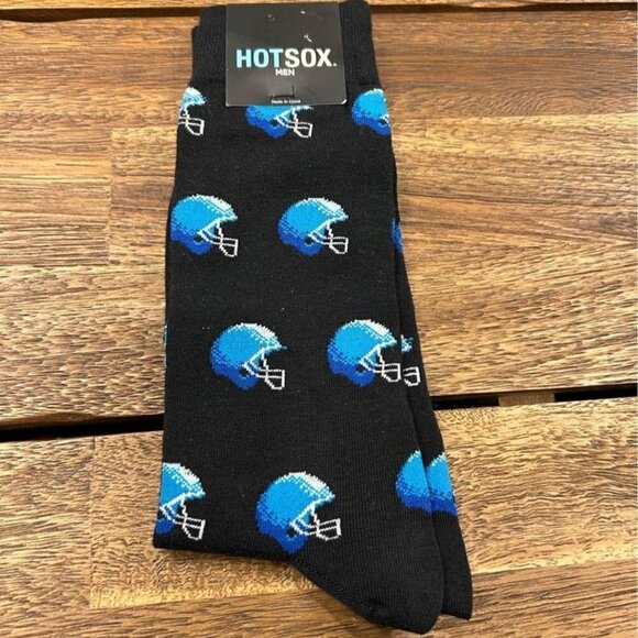 The HOT SOX co. Men’s black football socks. Great for the office or casual wear. - Picture 1 of 7